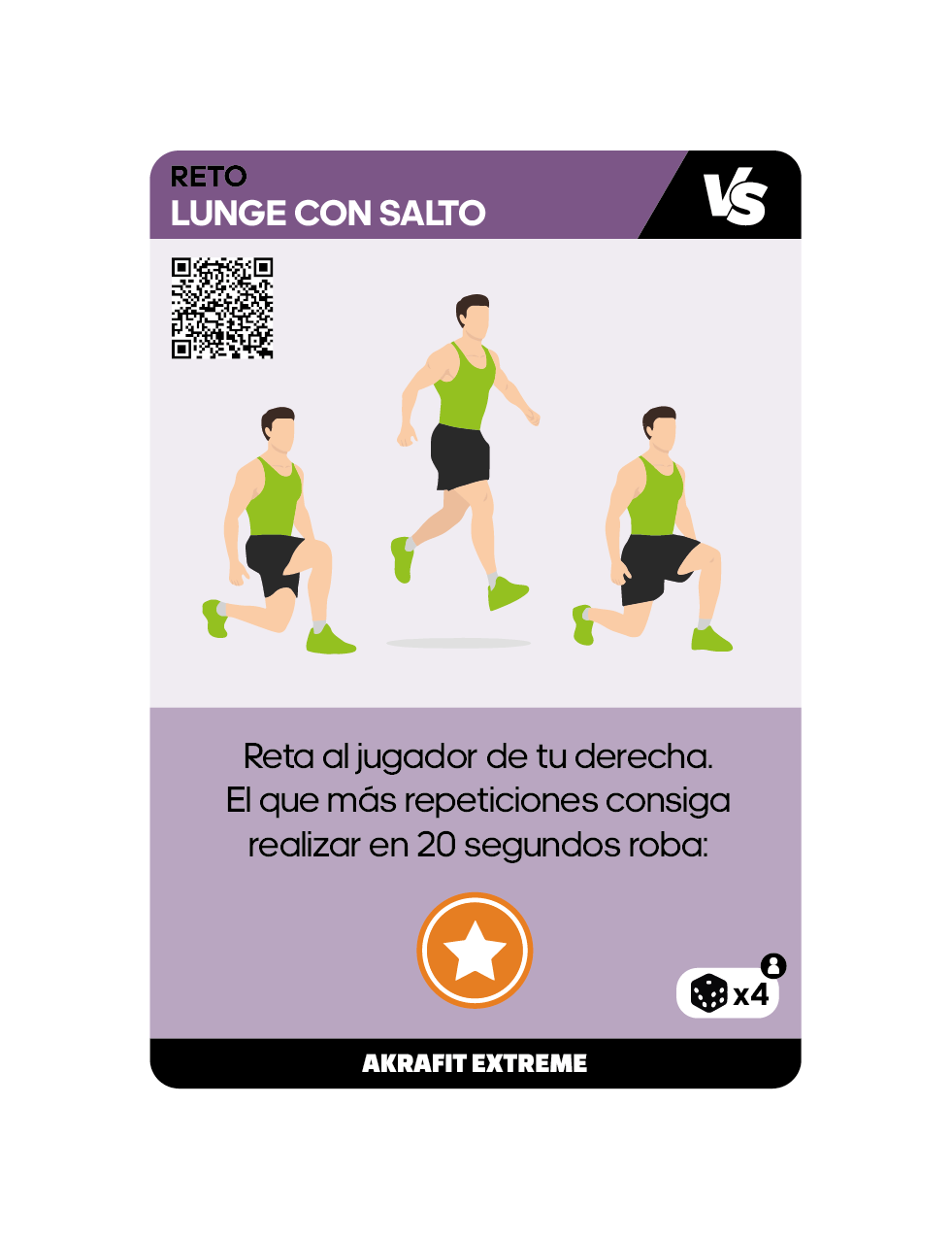 Carta Lunge con salto
